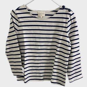 Sézane La Marinière Striped Top - Navy & White Nautical Style - Size Medium